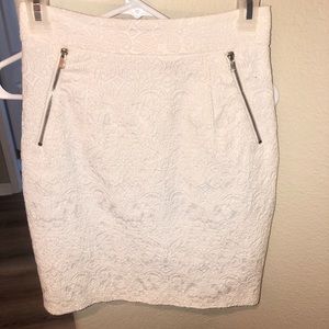 H&M white lace skirt
